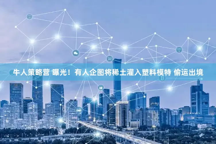 牛人策略营 曝光！有人企图将稀土灌入塑料模特 偷运出境